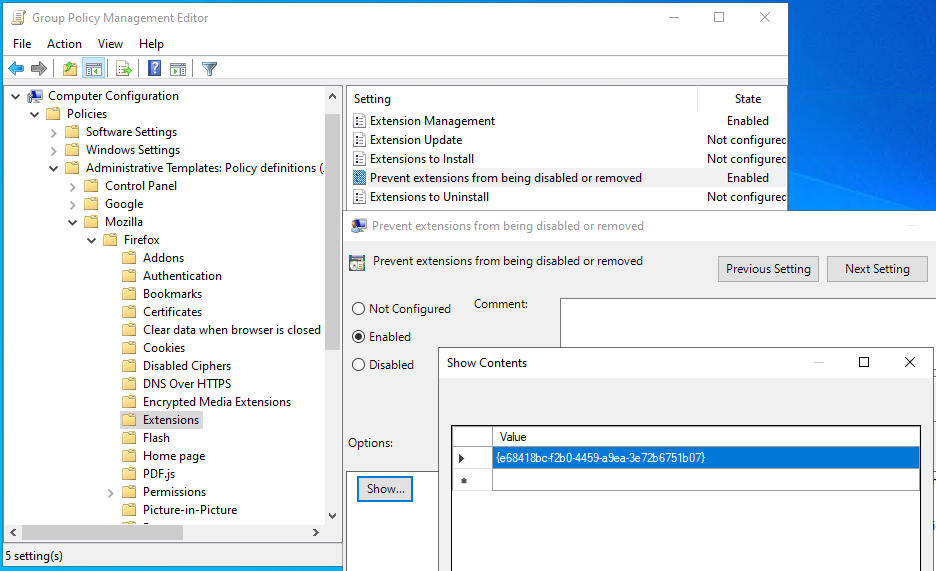 Preventing the Firefox Web eID extension from being disabled