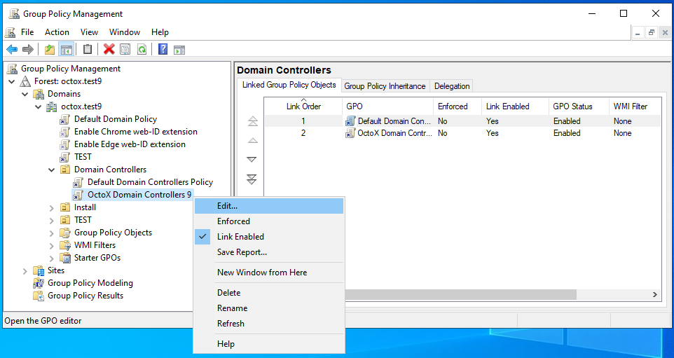 Starting GPO editing