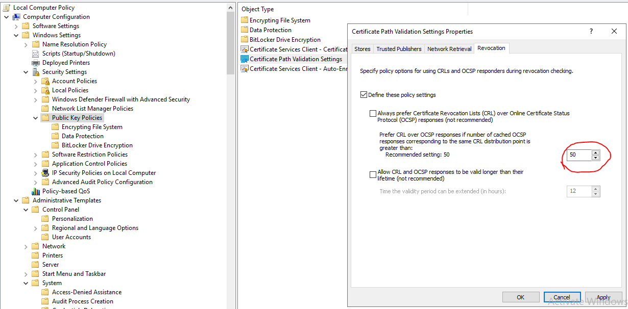 Changing OCSP magic count
