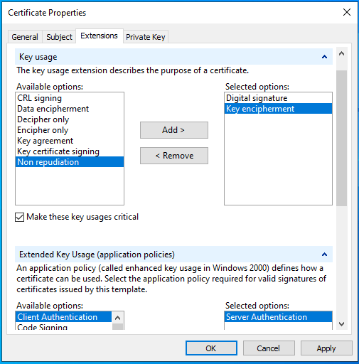 Describing extensions